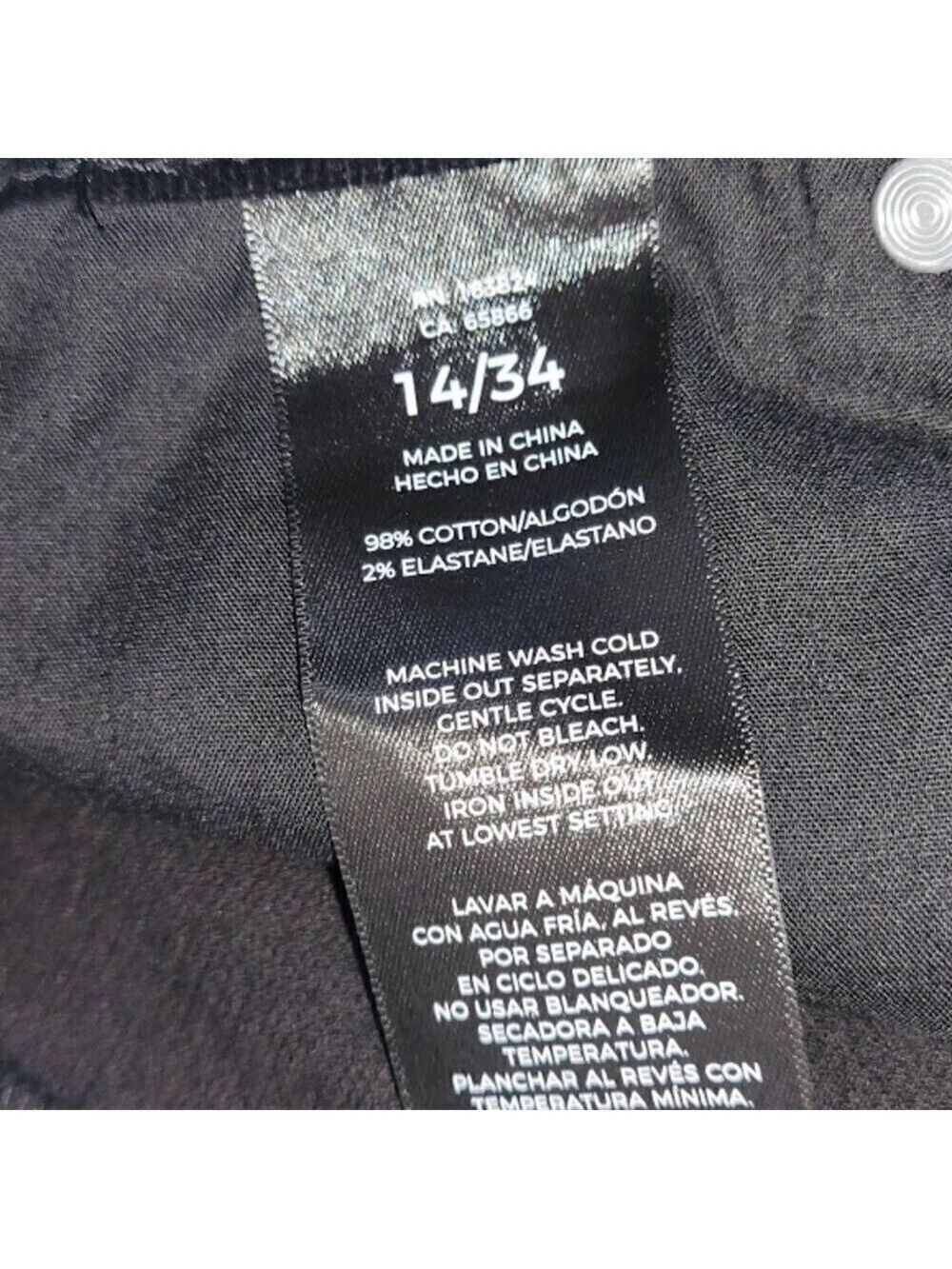 Well Worn Corduroy Skinny Pants Black High-Rise Super Soft Women's Size 14 NWT - Picture 11 of 13